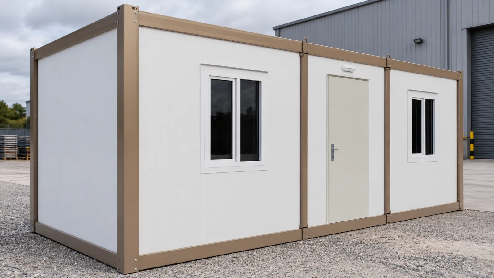 3 × 7 m container with two rooms and WC