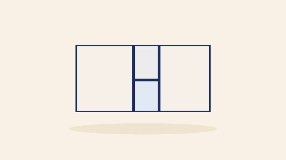 Floor plan of an open-plan 3 × 7 m container